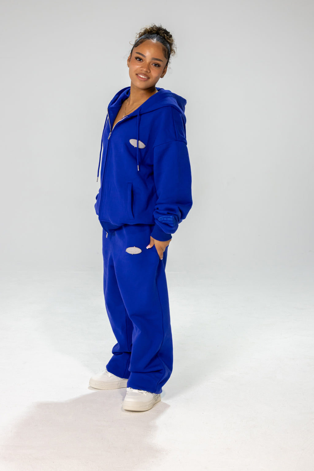 Cobalt Blue INFINITE HORIZON Zip Hoodie Set