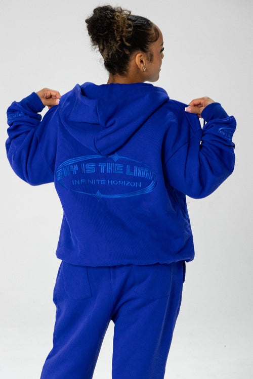 Cobalt Blue INFINITE HORIZON Zip Hoodie Set