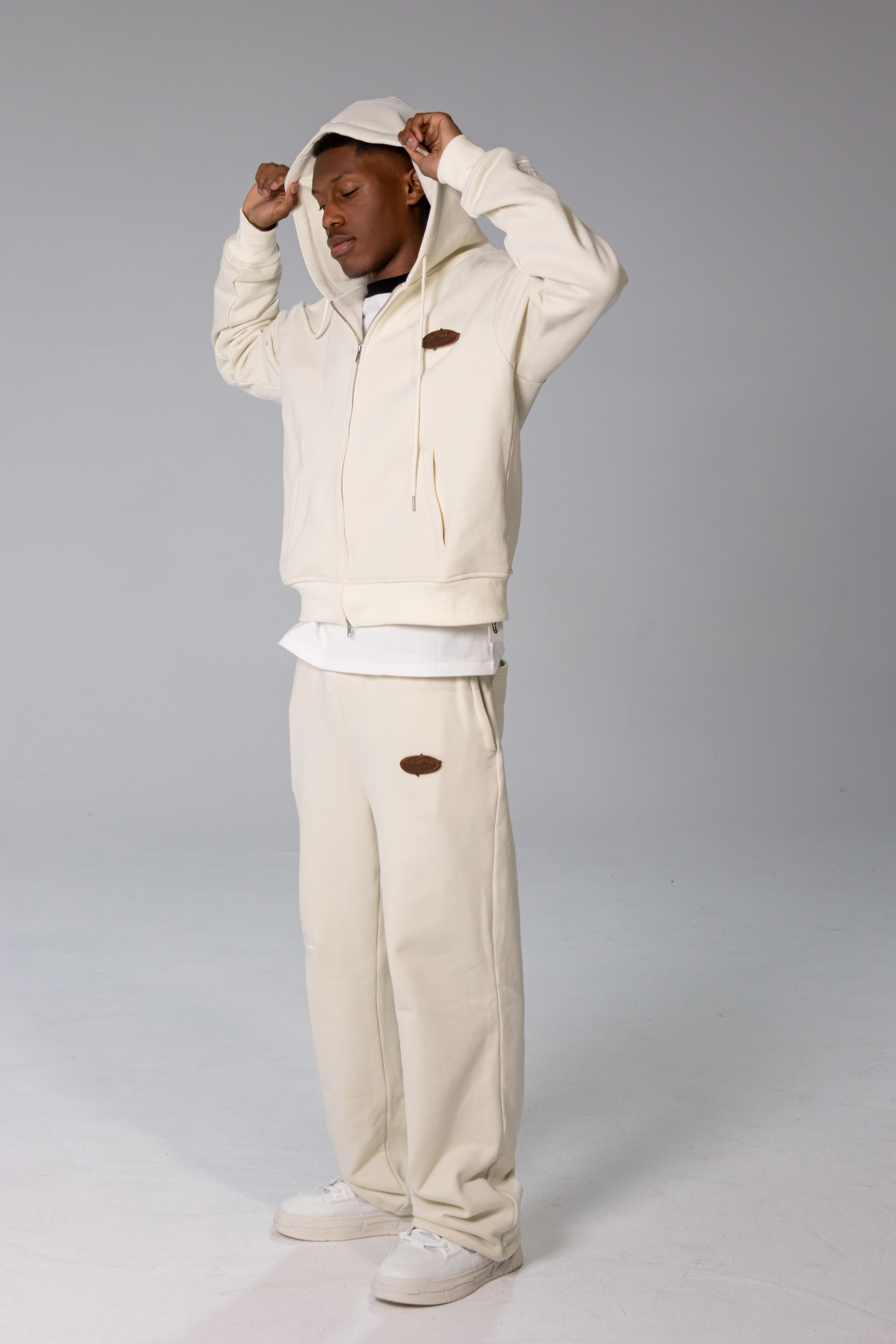 Off-Beige INFINITE HORIZON Zip Hoodie Set – SITL store
