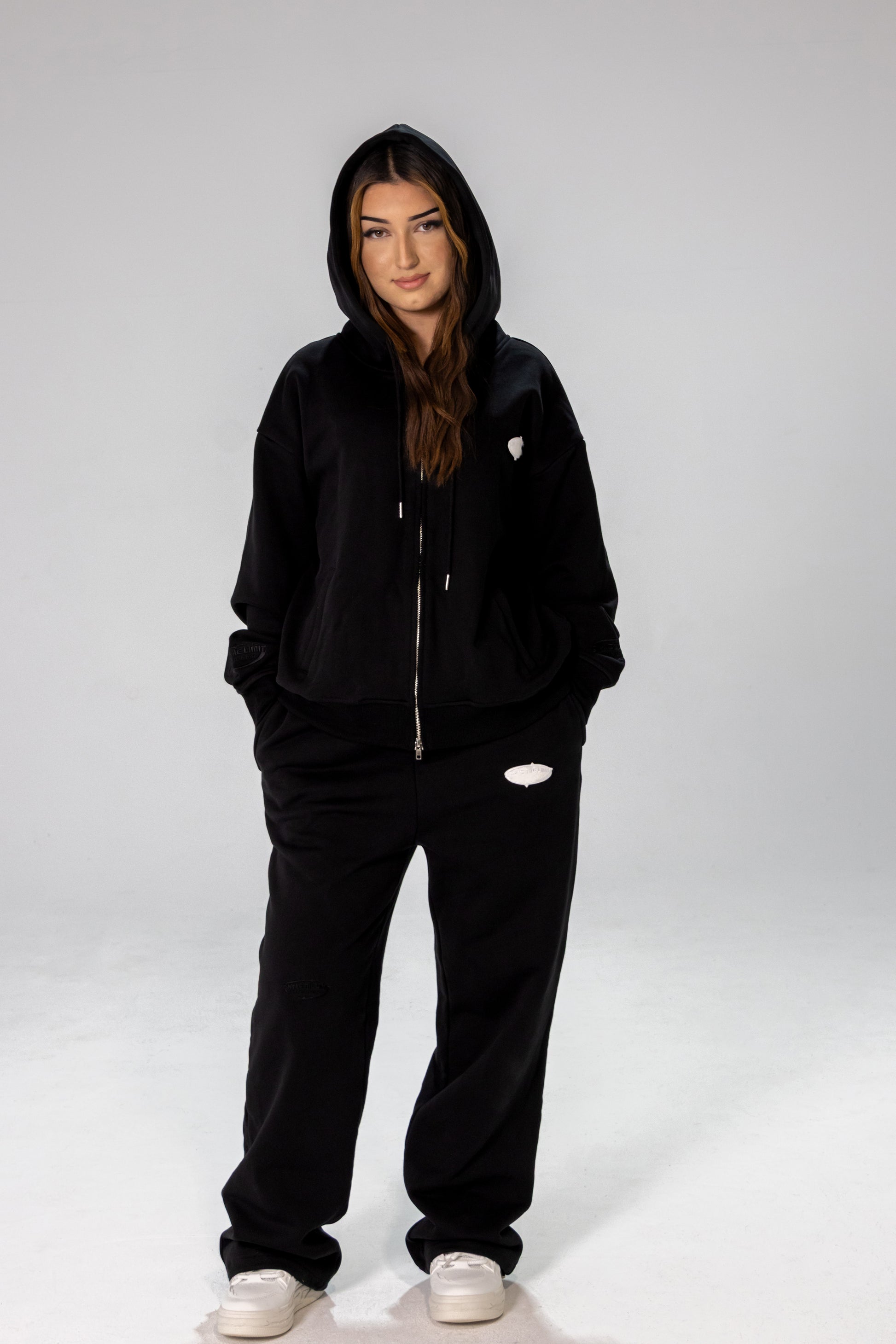 Black INFINITE HORIZON Zip Hoodie Set