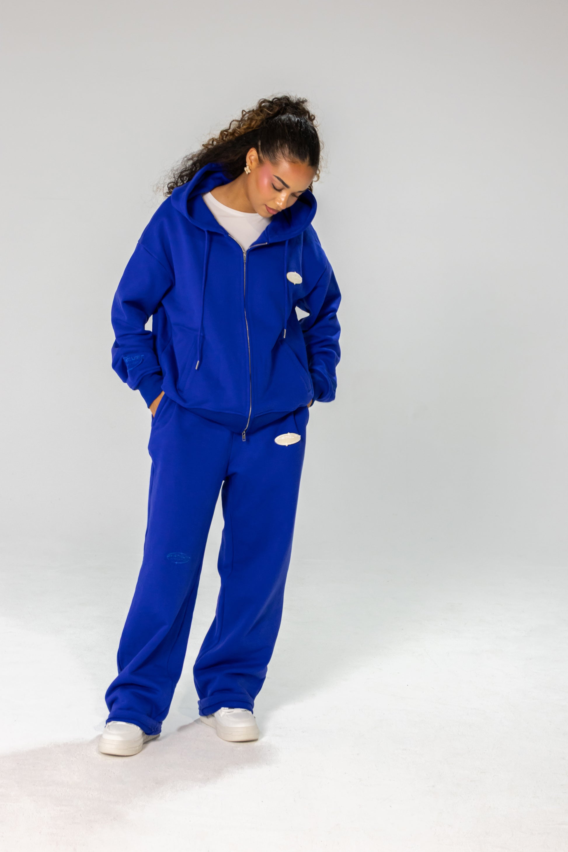 Cobalt Blue INFINITE HORIZON Zip Hoodie Set