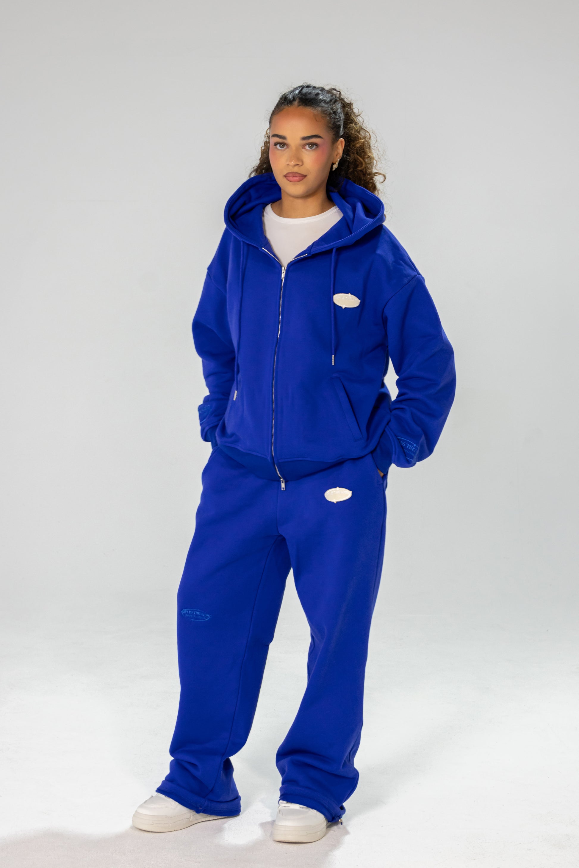 Cobalt Blue INFINITE HORIZON Zip Hoodie Set