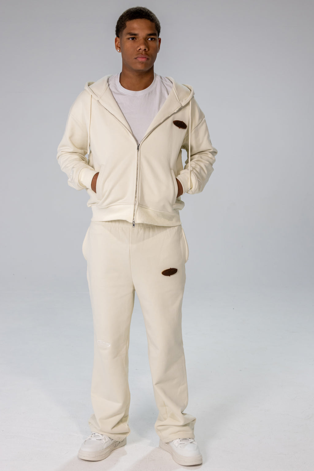 Off-Beige INFINITE HORIZON Zip Hoodie Set