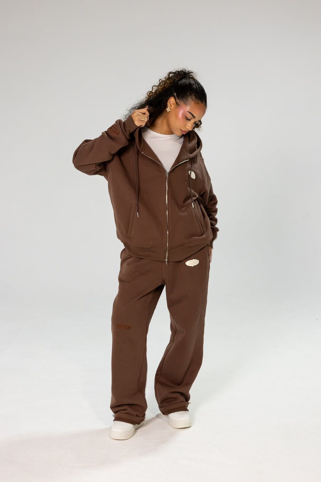 Brown INFINITE HORIZON Zip Hoodie Set