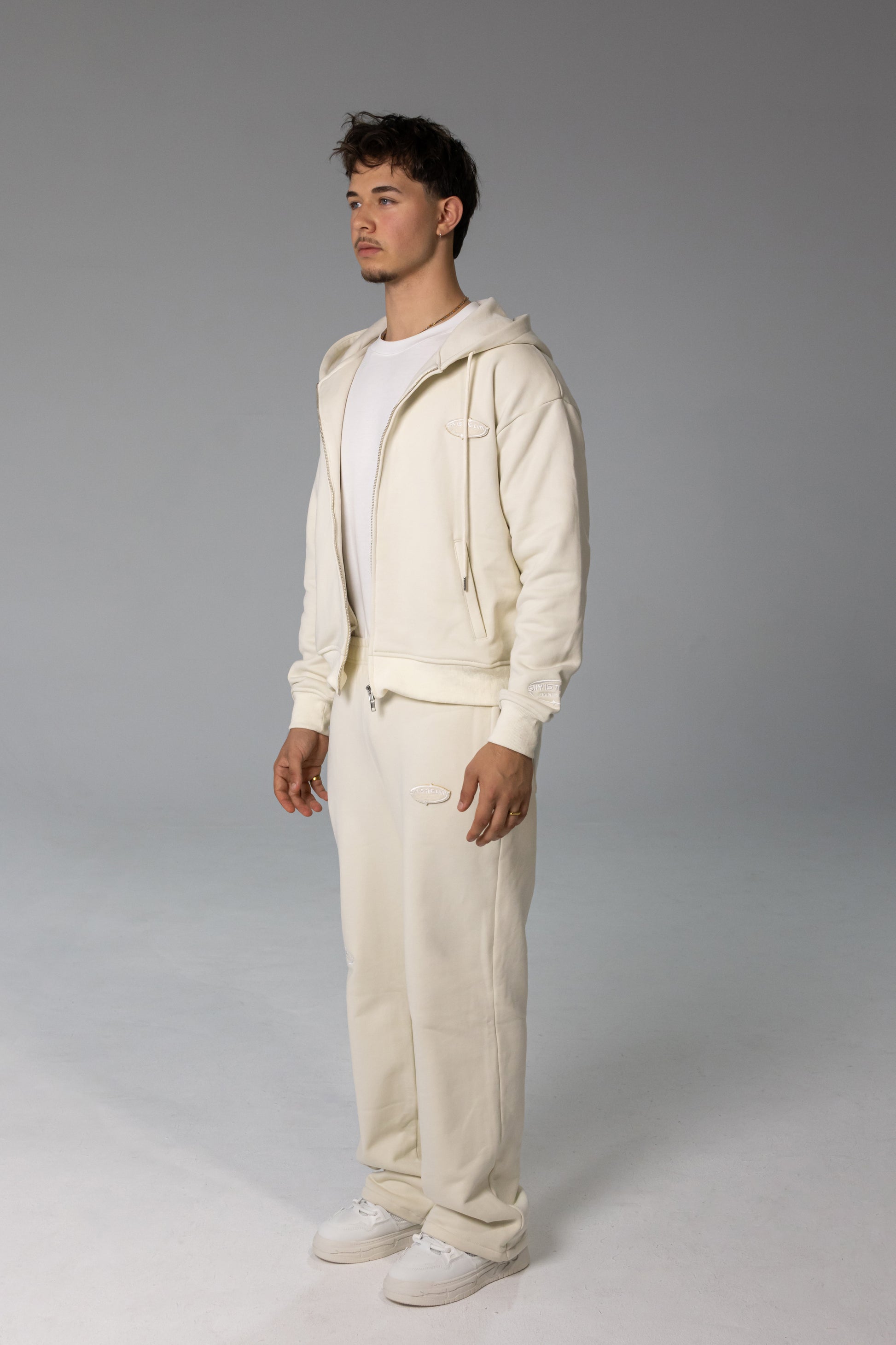 Off-Beige INFINITE HORIZON Zip Hoodie Set