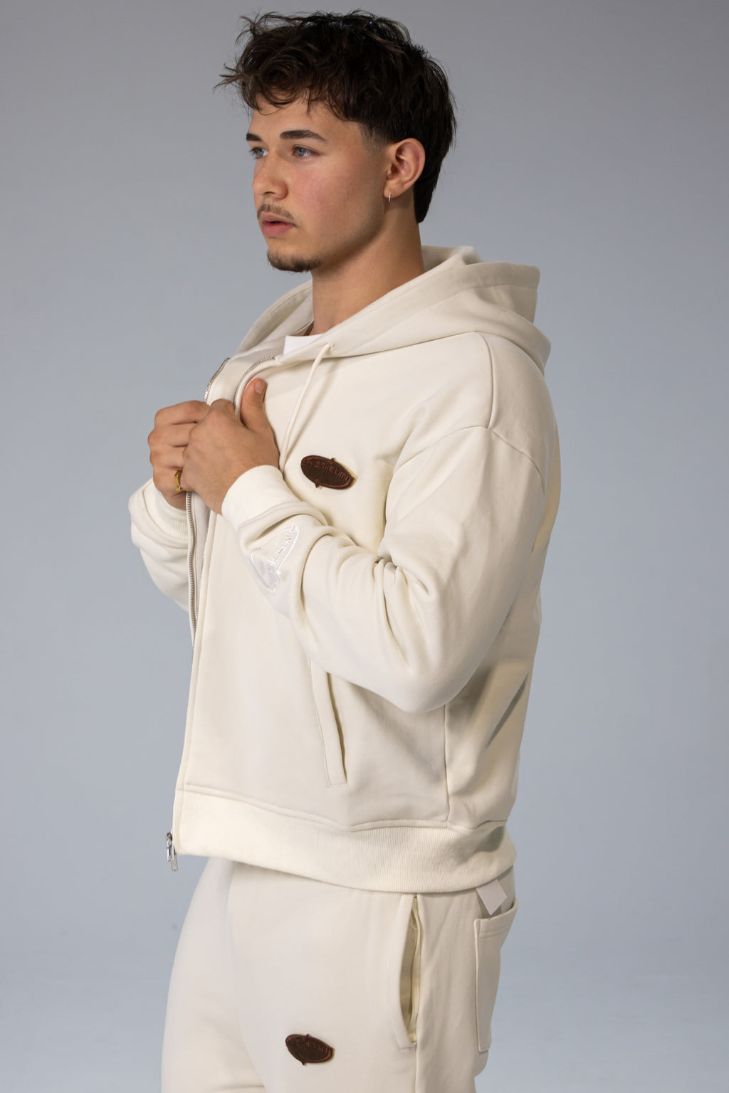 Off-Beige INFINITE HORIZON Zip Hoodie Set