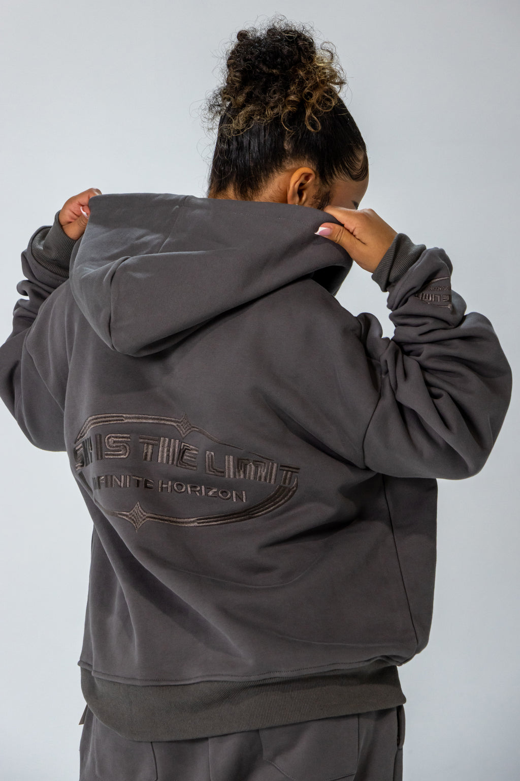 Dark Grey INFINITE HORIZON Zip Hoodie Set