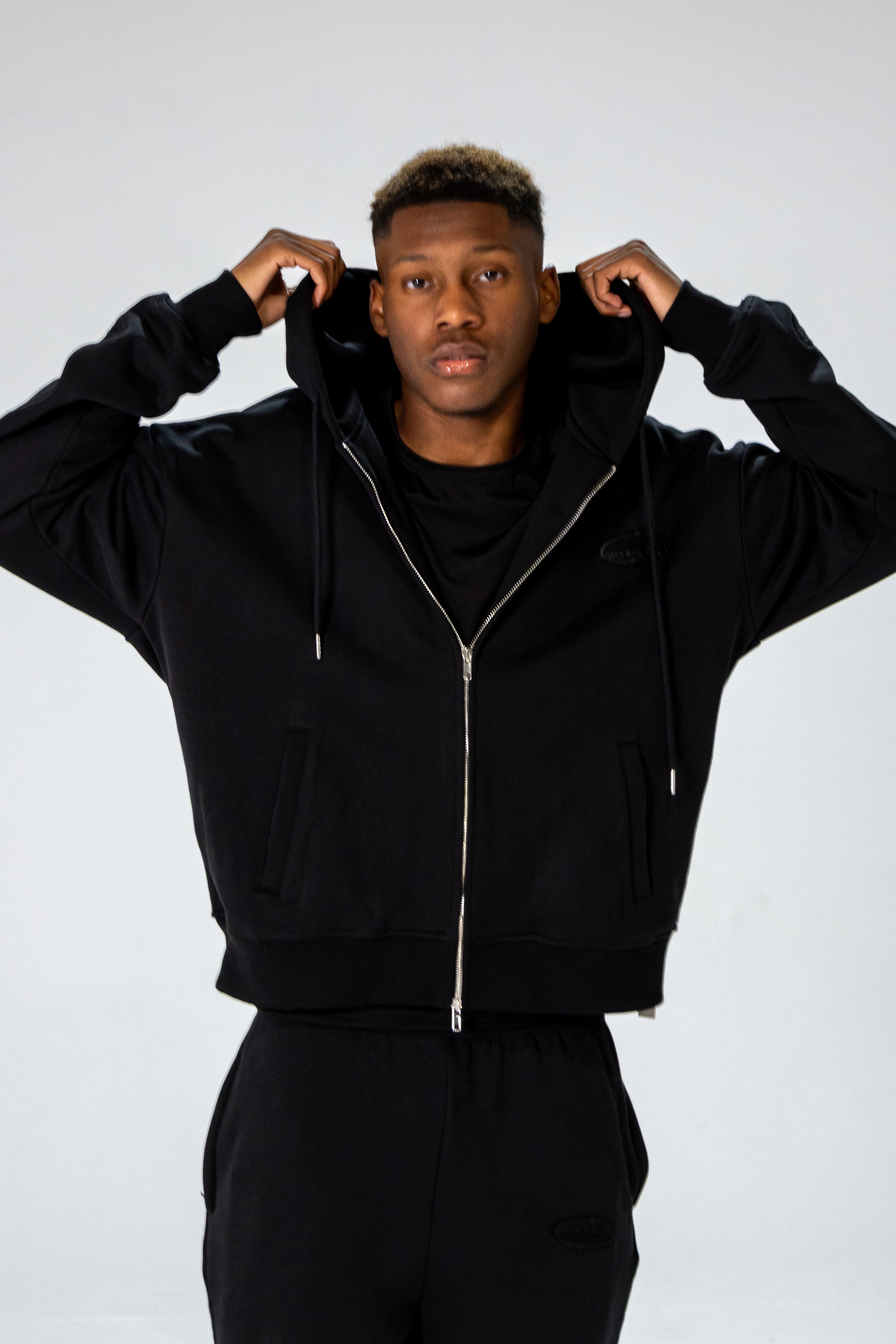 Black INFINITE HORIZON Zip Hoodie Set