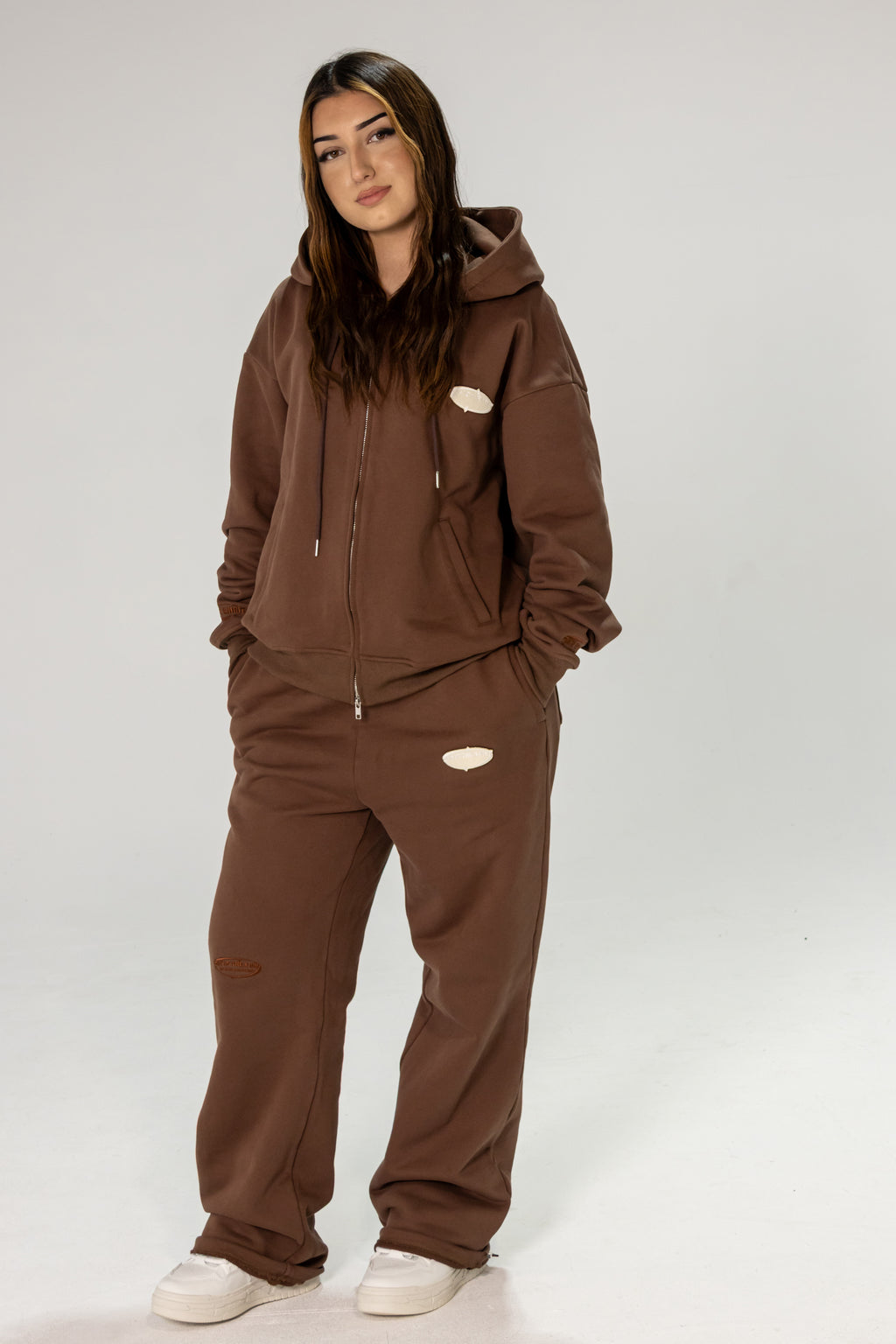 Brown INFINITE HORIZON Zip Hoodie Set