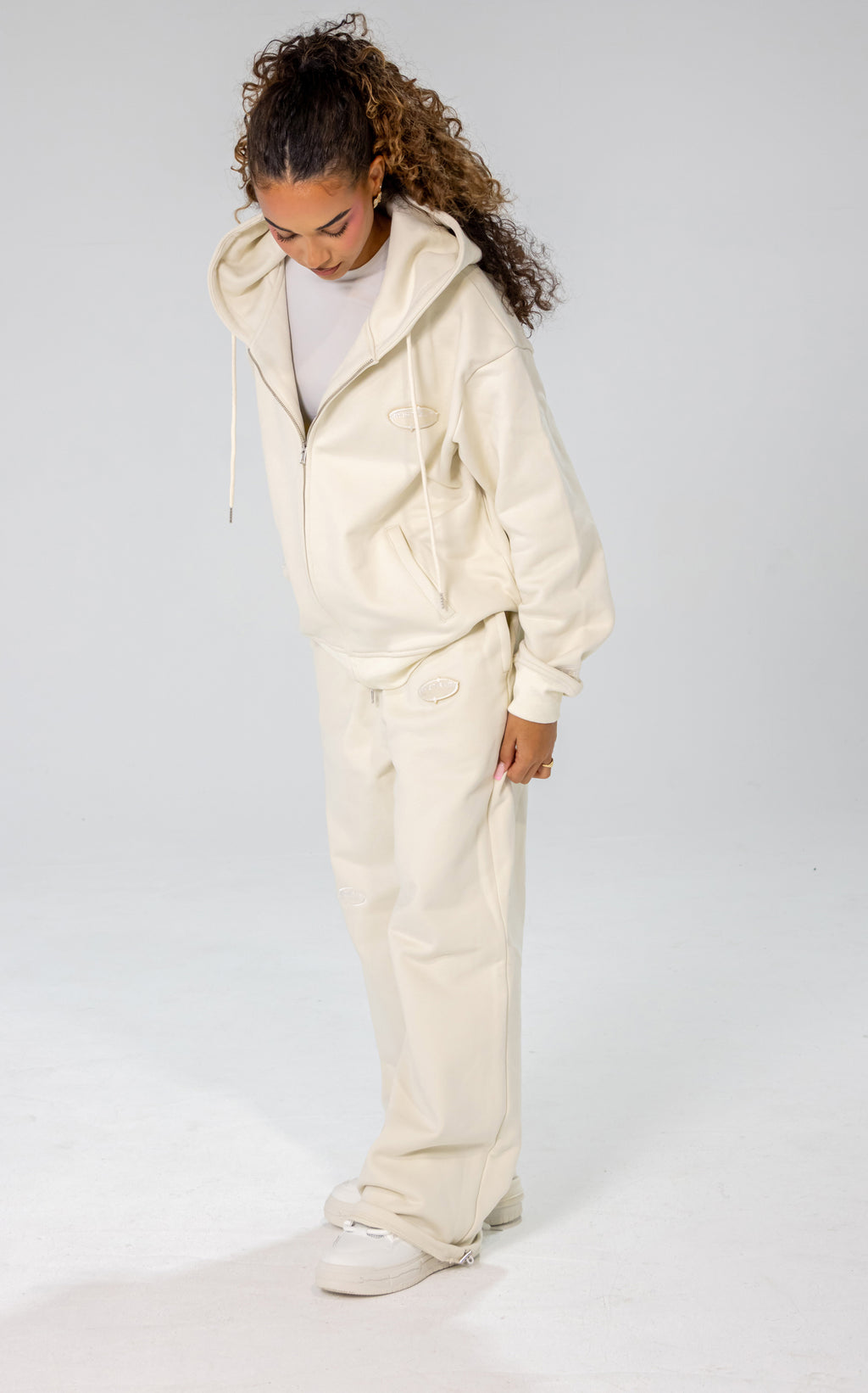 Off-Beige INFINITE HORIZON Zip Hoodie Set