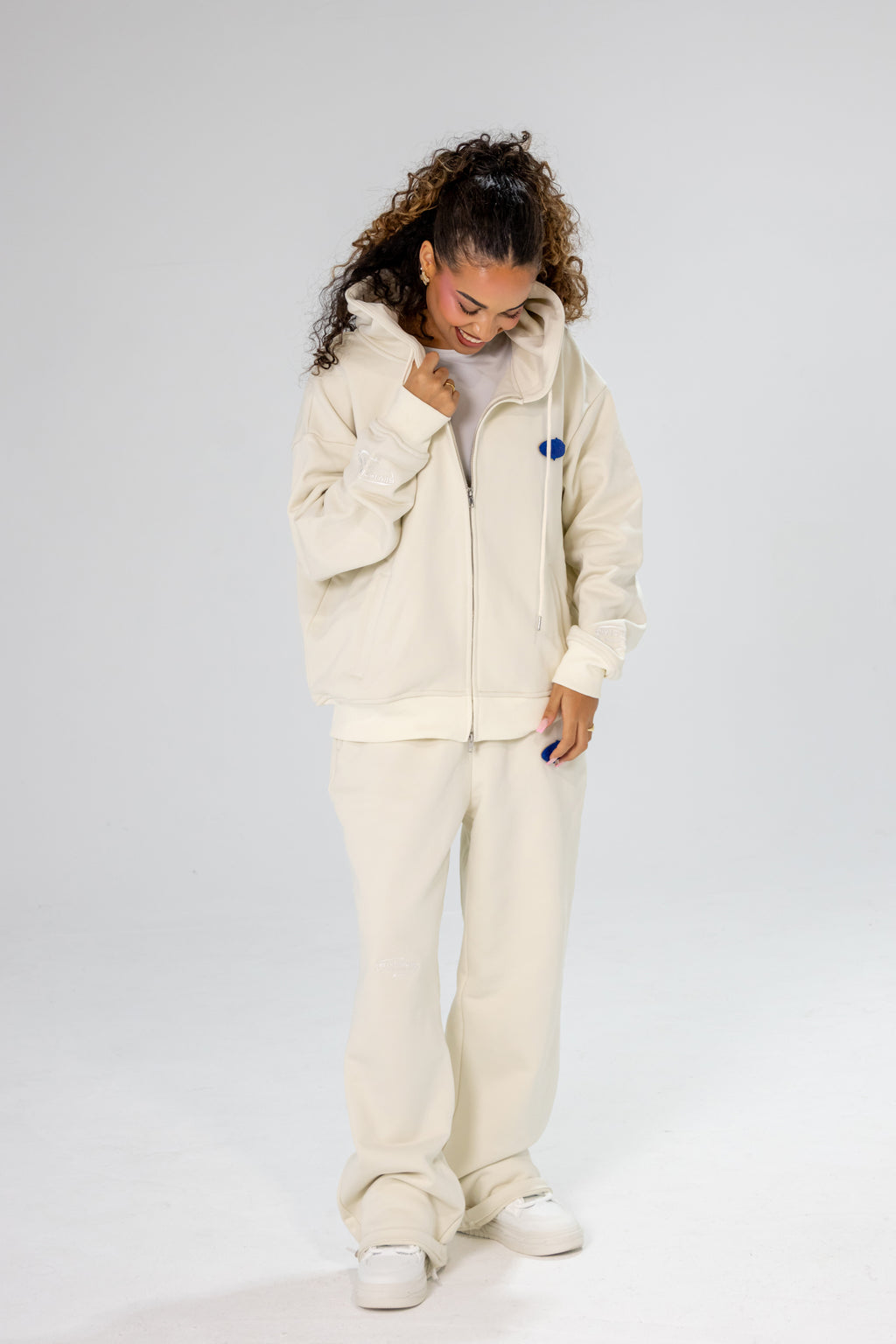 Off-Beige INFINITE HORIZON Zip Hoodie Set