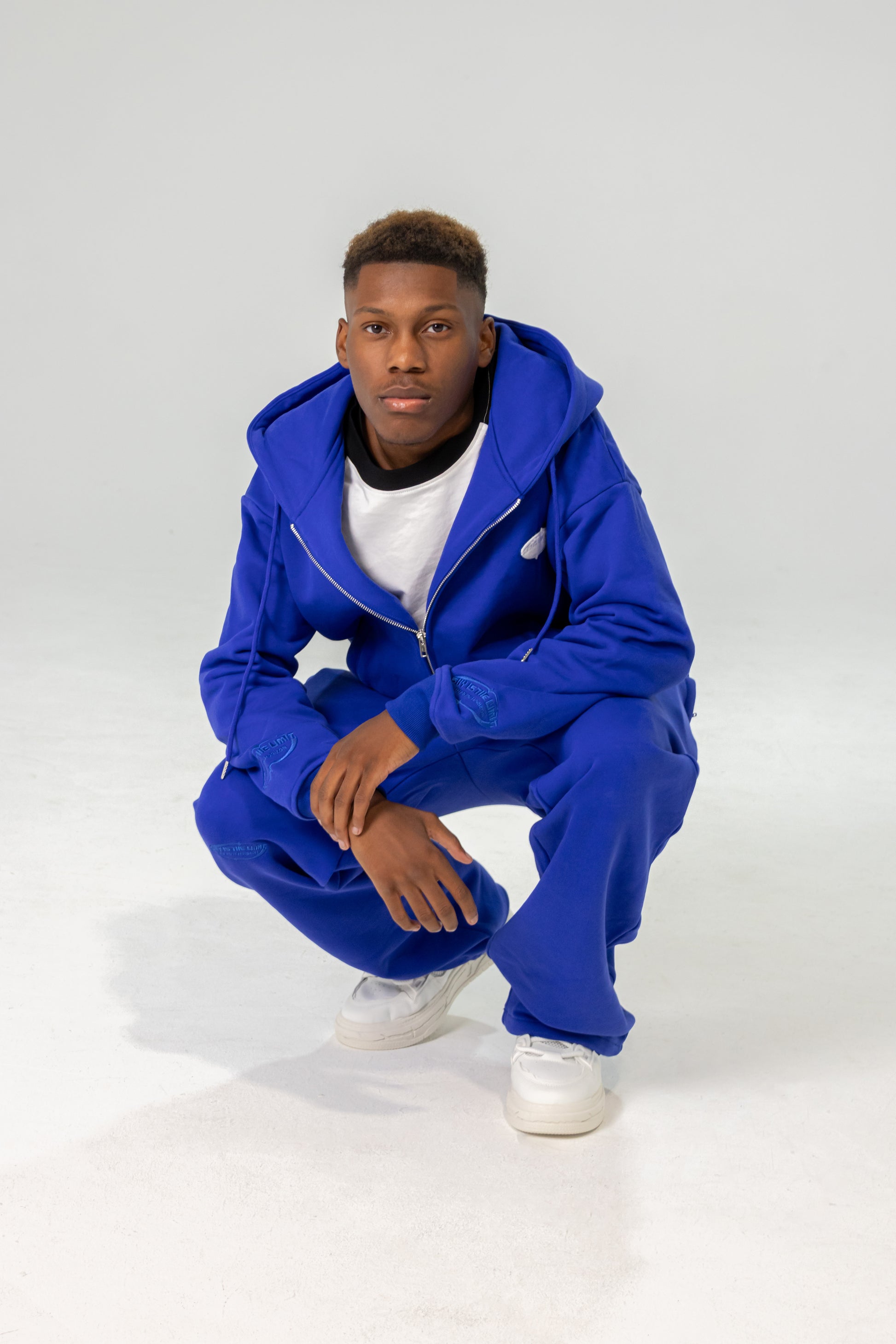 Cobalt Blue INFINITE HORIZON Zip Hoodie Set