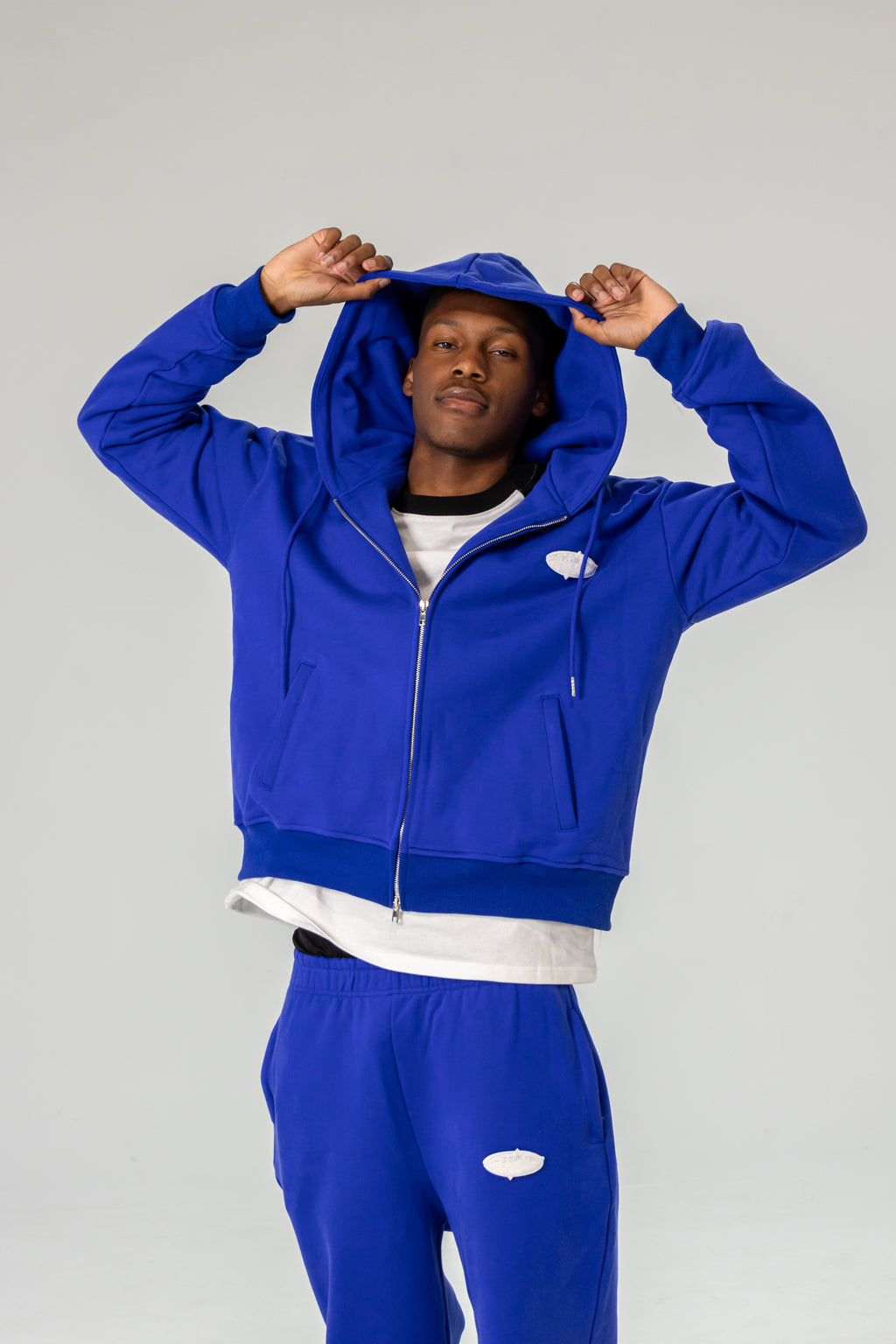 Cobalt Blue INFINITE HORIZON Zip Hoodie Set