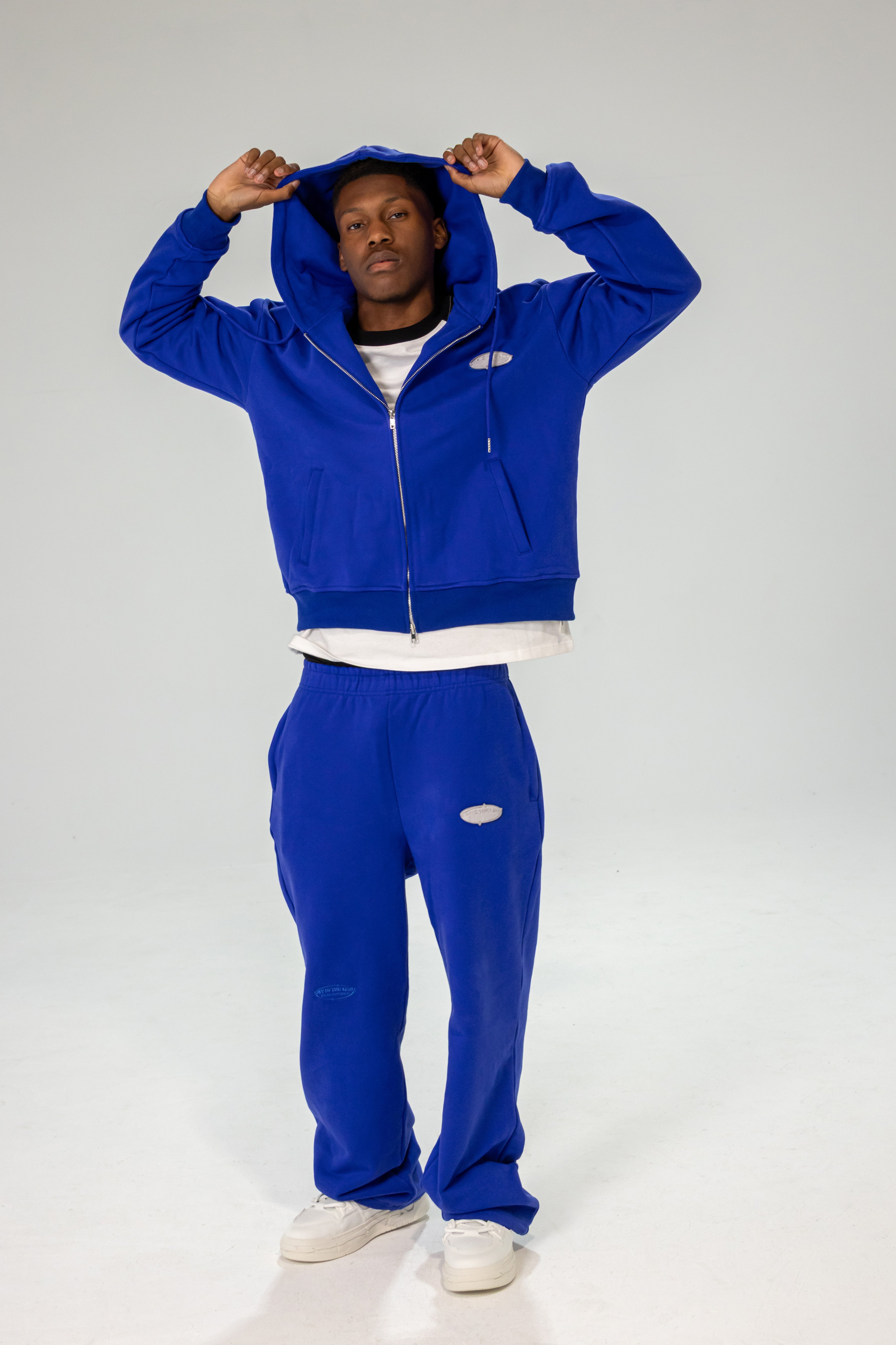 Cobalt Blue INFINITE HORIZON Zip Hoodie Set – SITL store