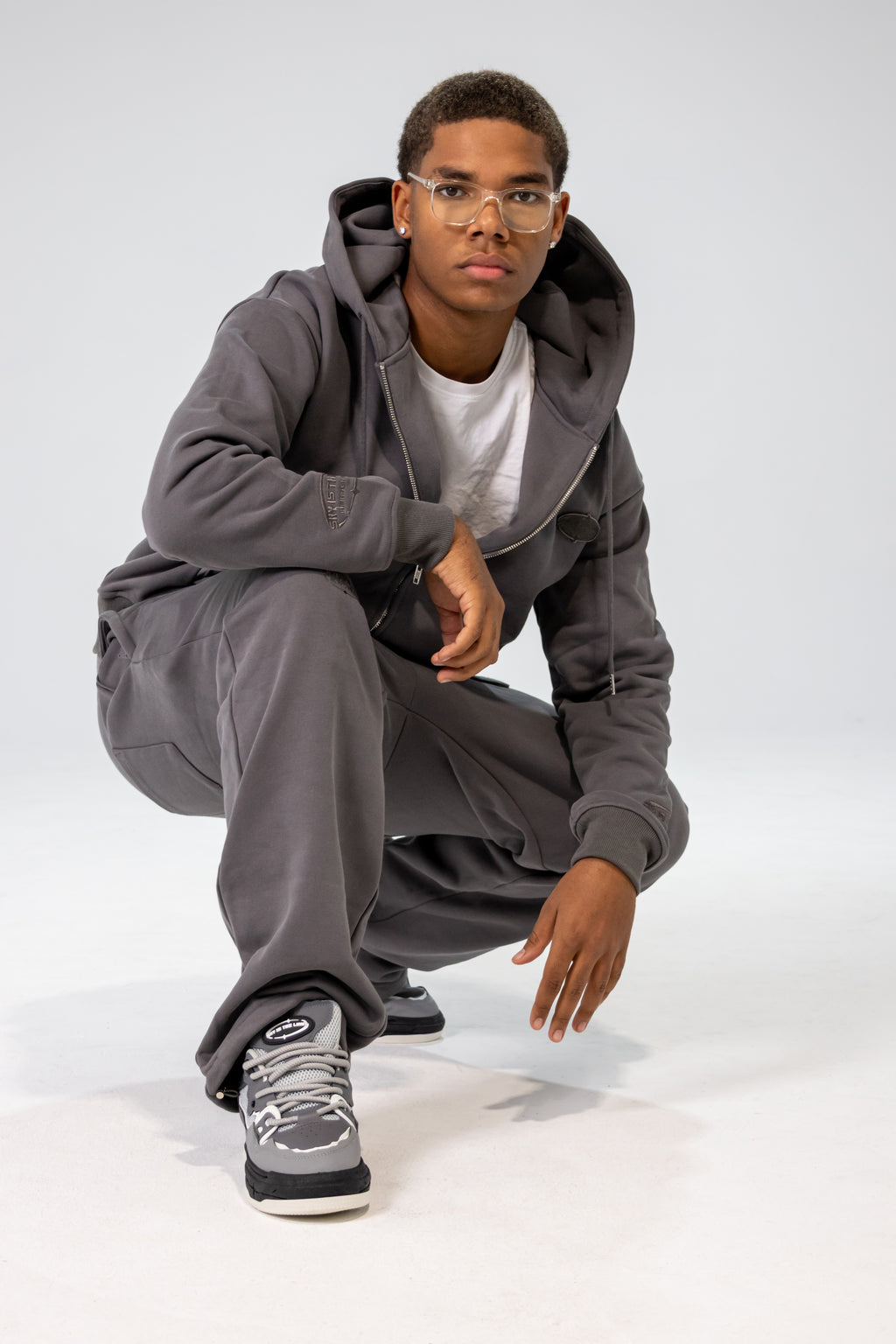 Dark Grey INFINITE HORIZON Zip Hoodie Set