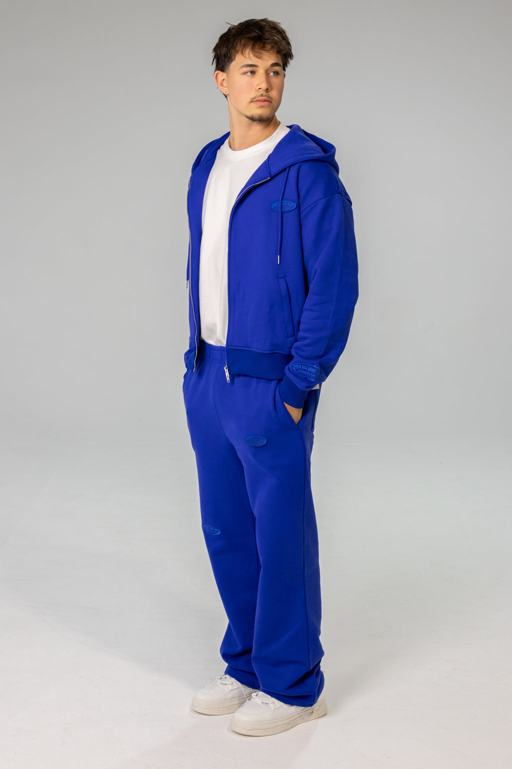 Cobalt Blue INFINITE HORIZON Zip Hoodie Set