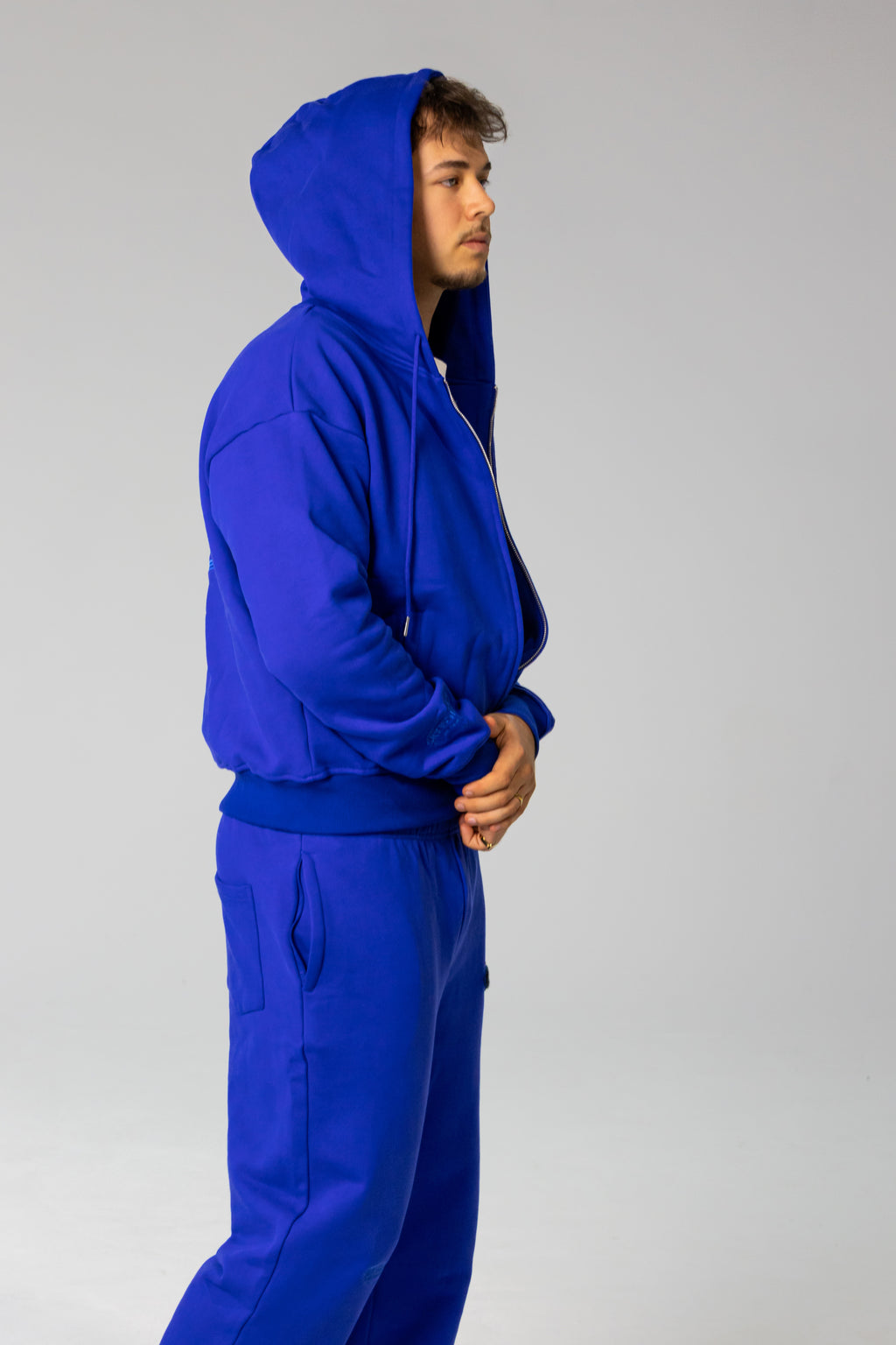 Cobalt Blue INFINITE HORIZON Zip Hoodie Set