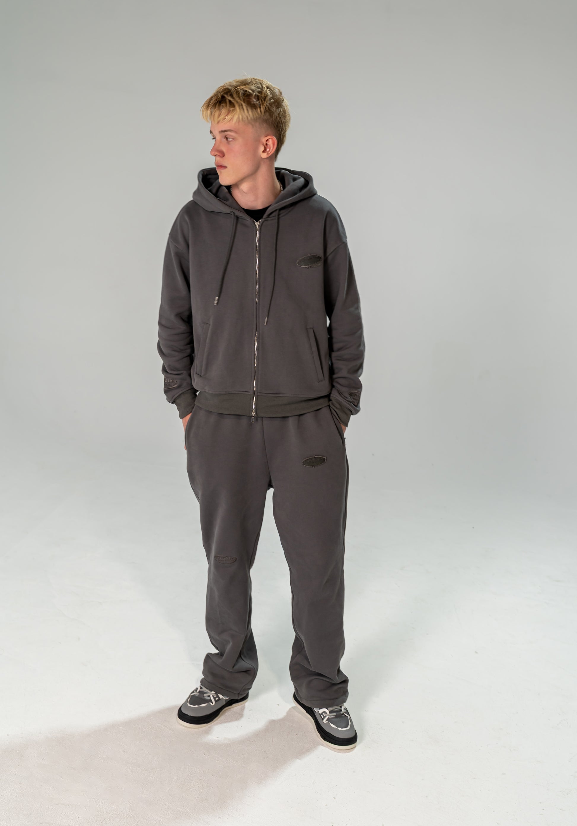 Dark Grey INFINITE HORIZON Zip Hoodie Set