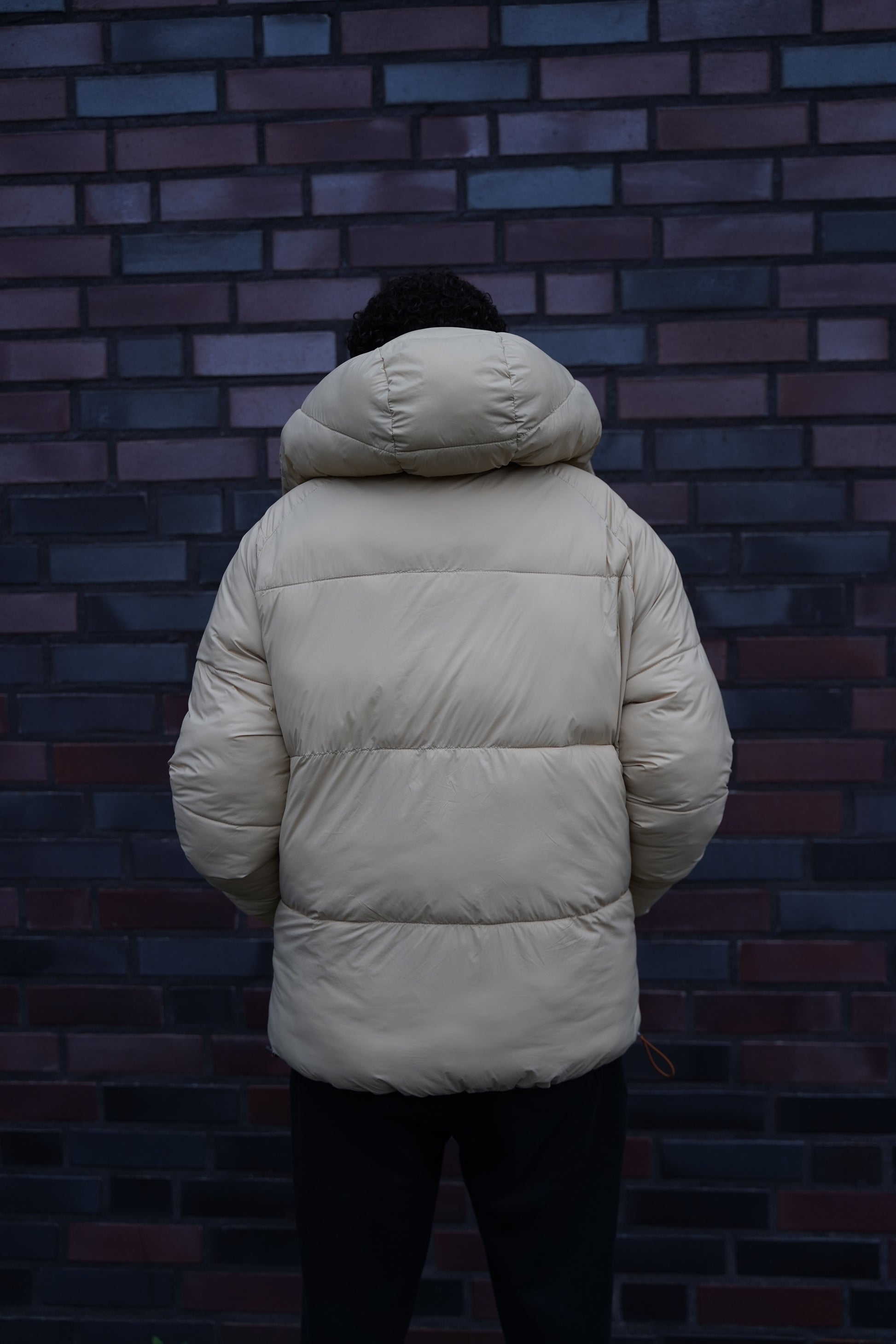 Brown-Beige Reversible Puffer Jacket