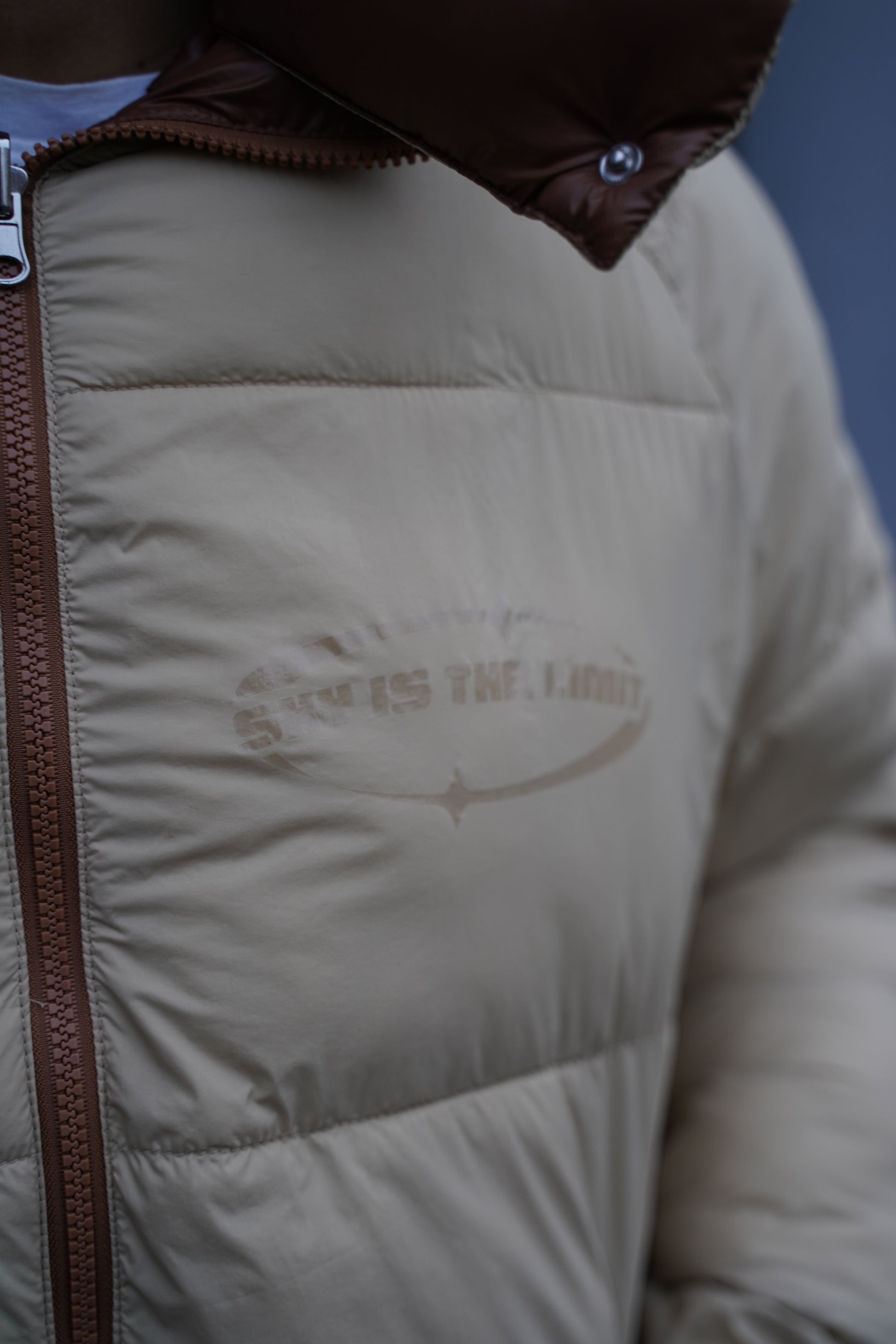Brown-Beige Reversible Puffer Jacket