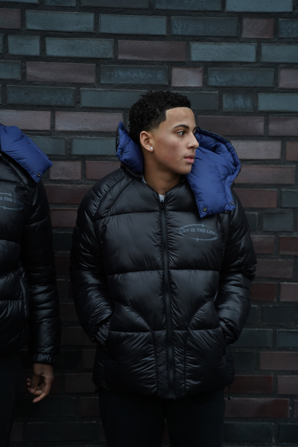 Black-Blue Reversible Puffer Jacket