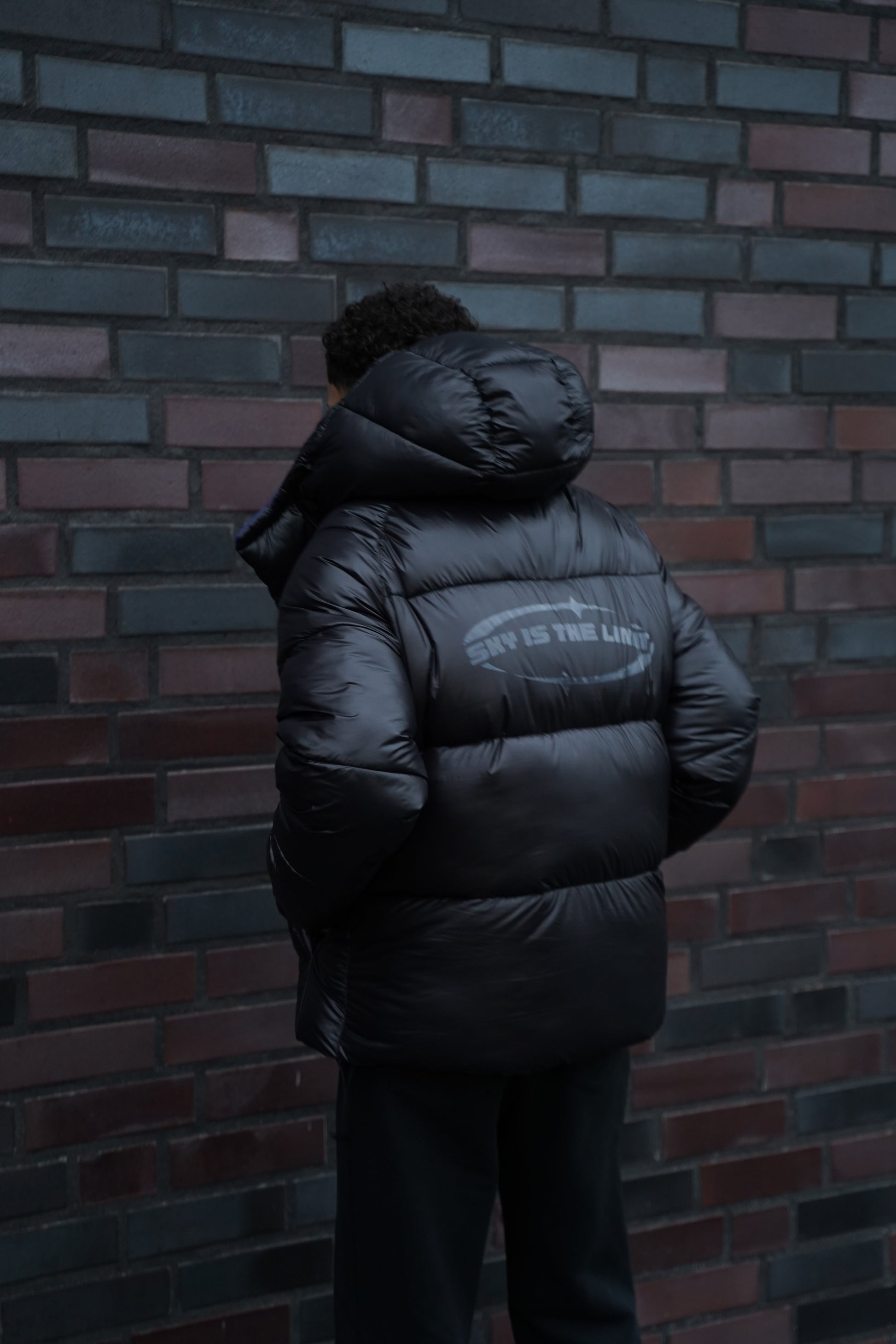 Black-Blue Reversible Puffer Jacket