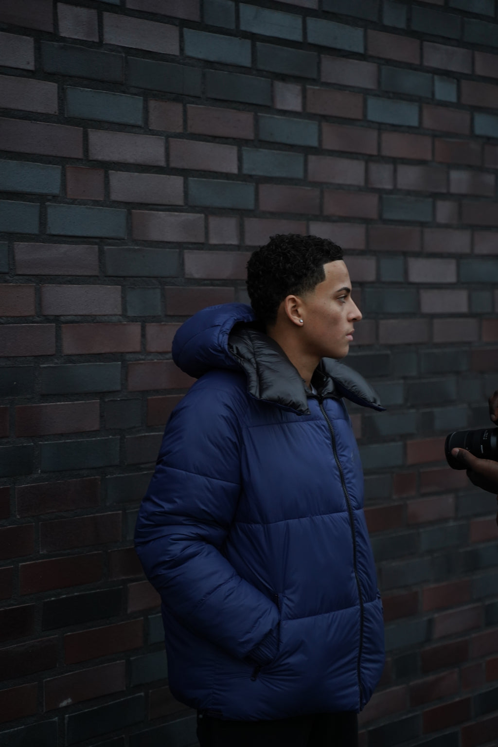 Black-Blue Reversible Puffer Jacket