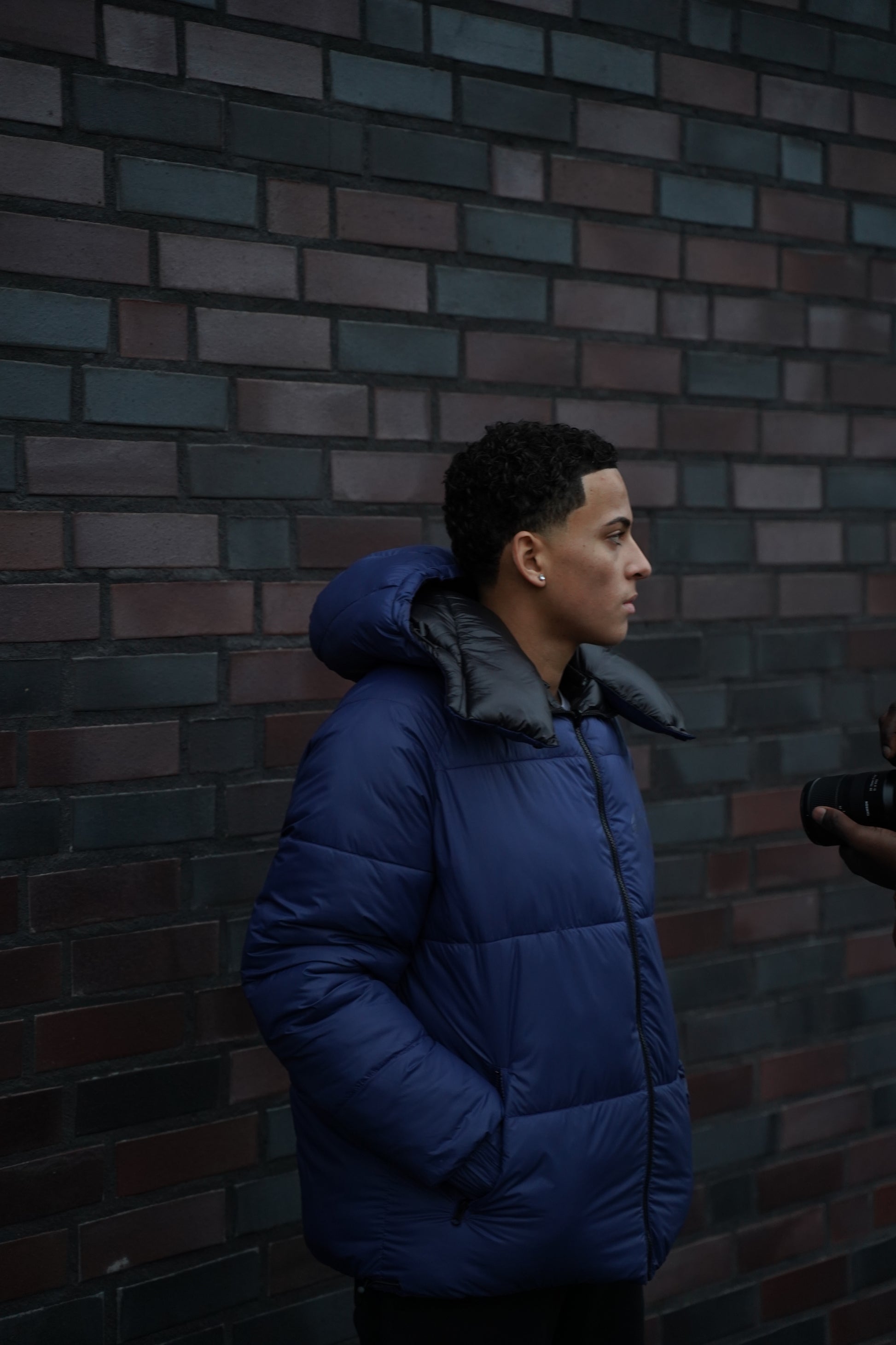 Black-Blue Reversible Puffer Jacket