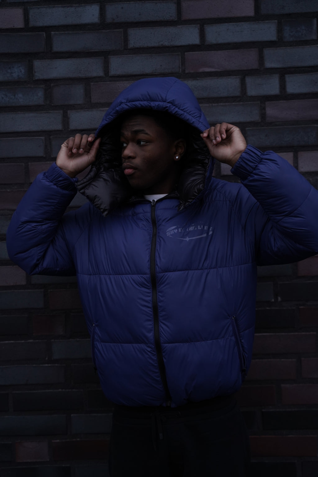 Black-Blue Reversible Puffer Jacket