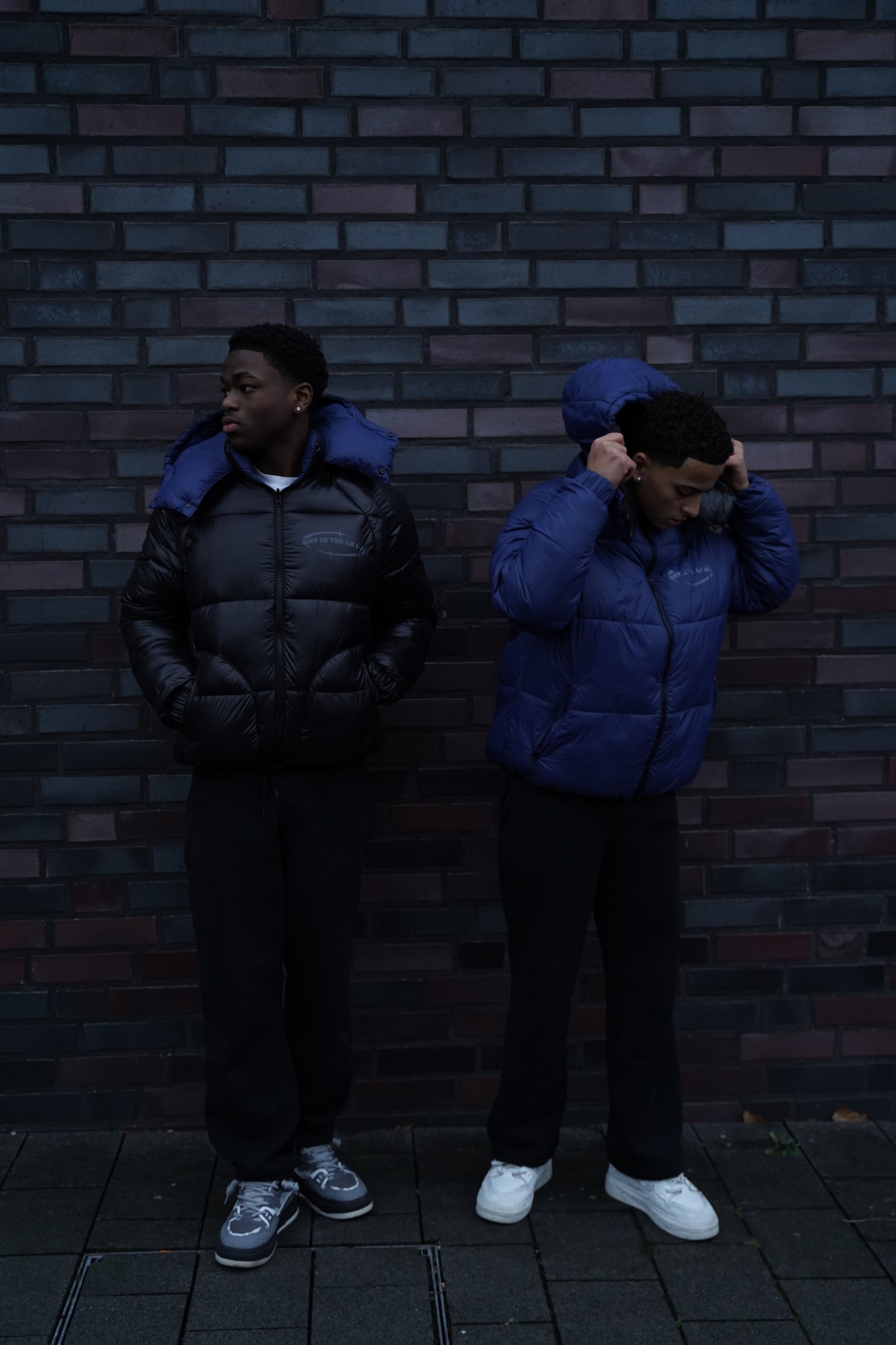 Black-Blue Reversible Puffer Jacket