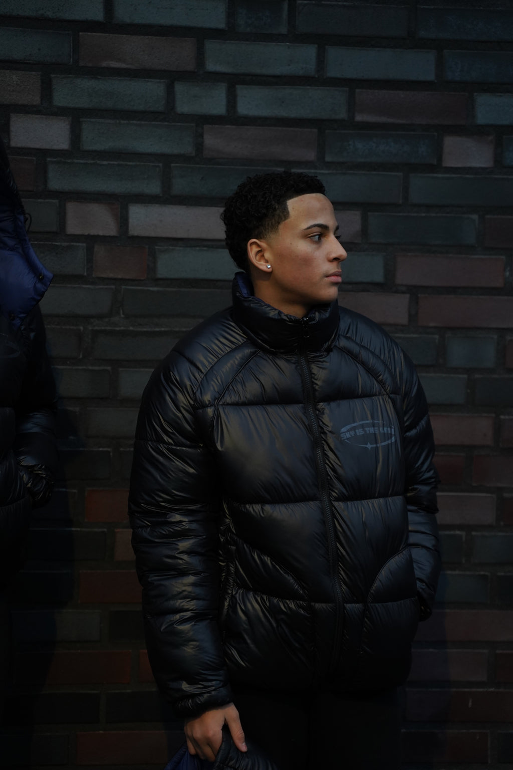 Black-Blue Reversible Puffer Jacket