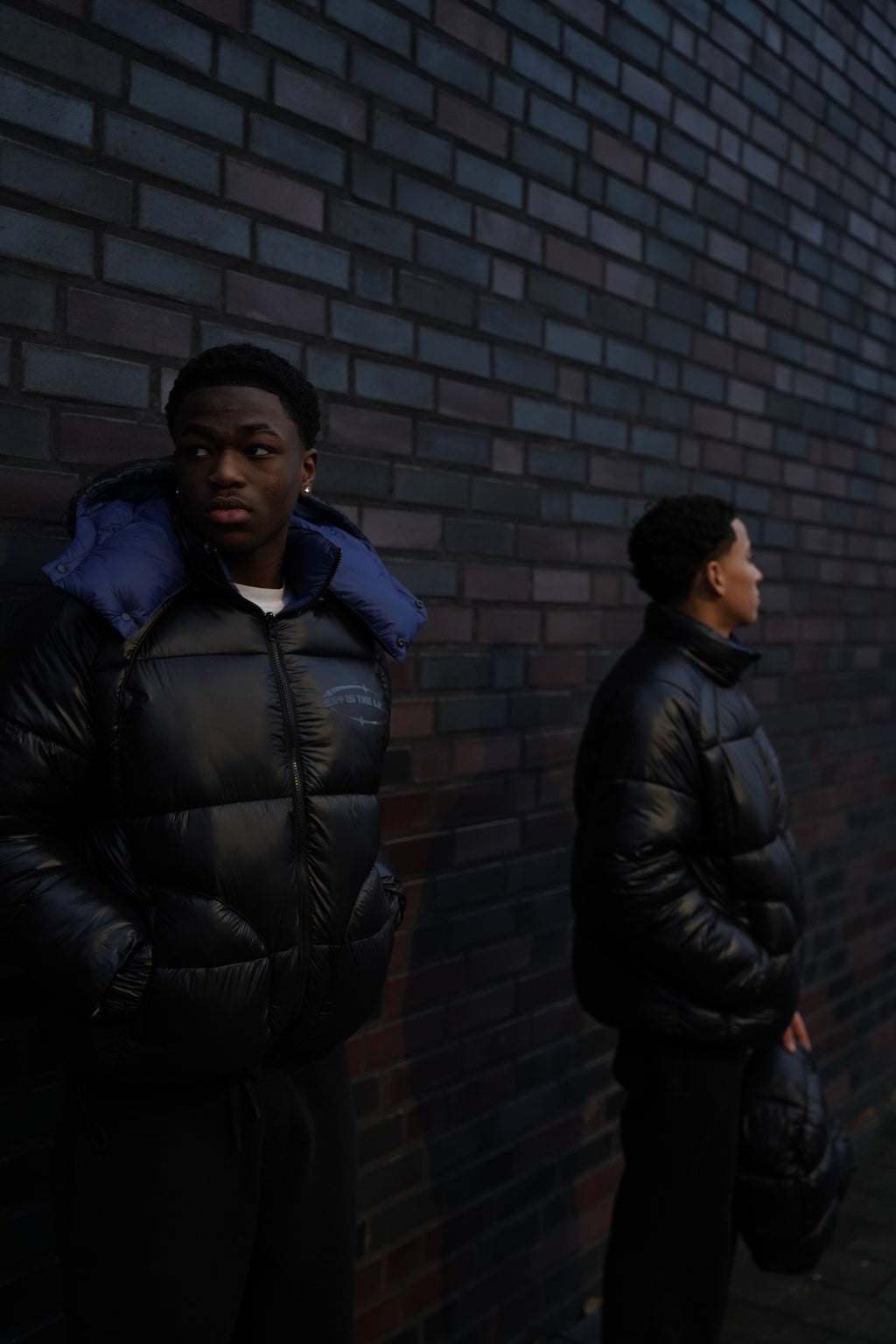 Black-Blue Reversible Puffer Jacket