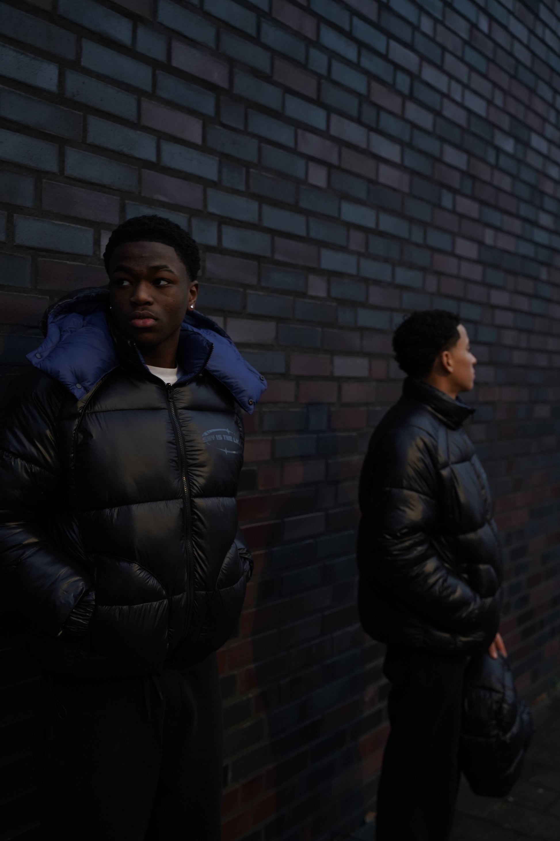 Black-Blue Reversible Puffer Jacket