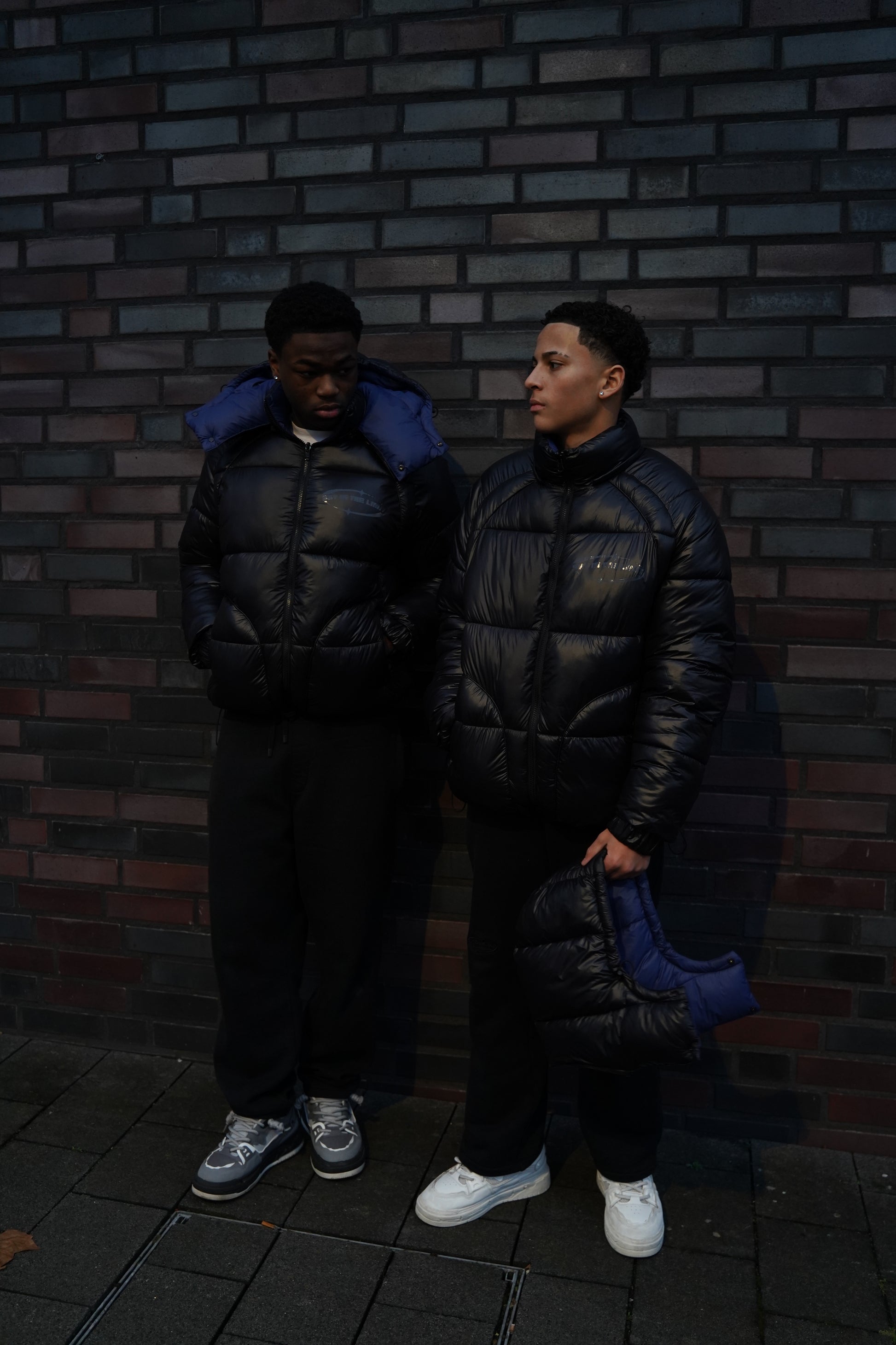 Black-Blue Reversible Puffer Jacket